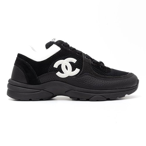 Chanel Low Top Trainer Black White,CHANEL SNEAKERS,Other Brand Reps Sneakers