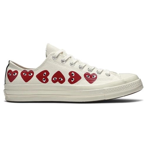 Converse Chuck Taylor All Star 70 Ox Comme Des Garcons PLAY MultiHeart White,CONVERSE,Other Brand Reps Sneakers