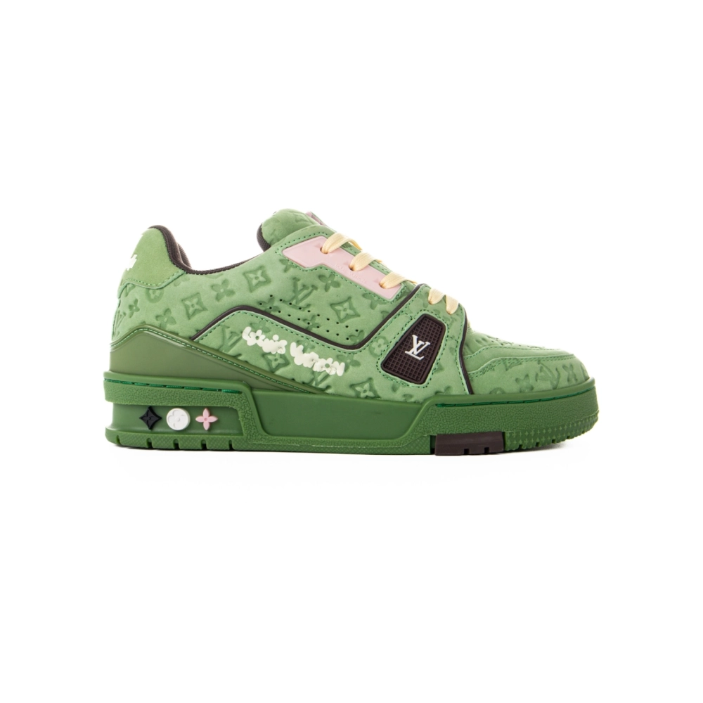 Tyler the Creator x Louis Vuitton Trainer Green,Louis Vuitton Trainer,LOUIS VUITTON Reps Sneakers,Other Brand Reps Sneakers