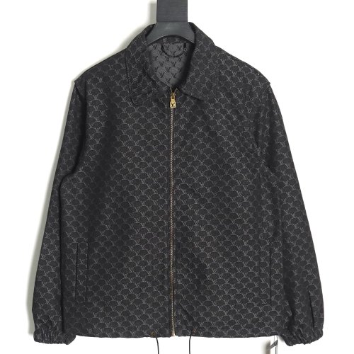 Louis Vuitton All Over Print Jacquard Coat Casual Jacket,Louis Vuitton Jacket,Jacket,APPAREL