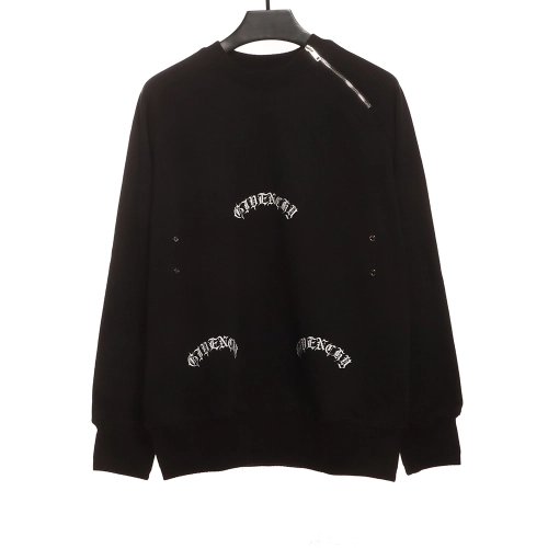 Givenchy zipper metal sweatshirt,Givenchy Sweatshirt,Sweatshirt,APPAREL