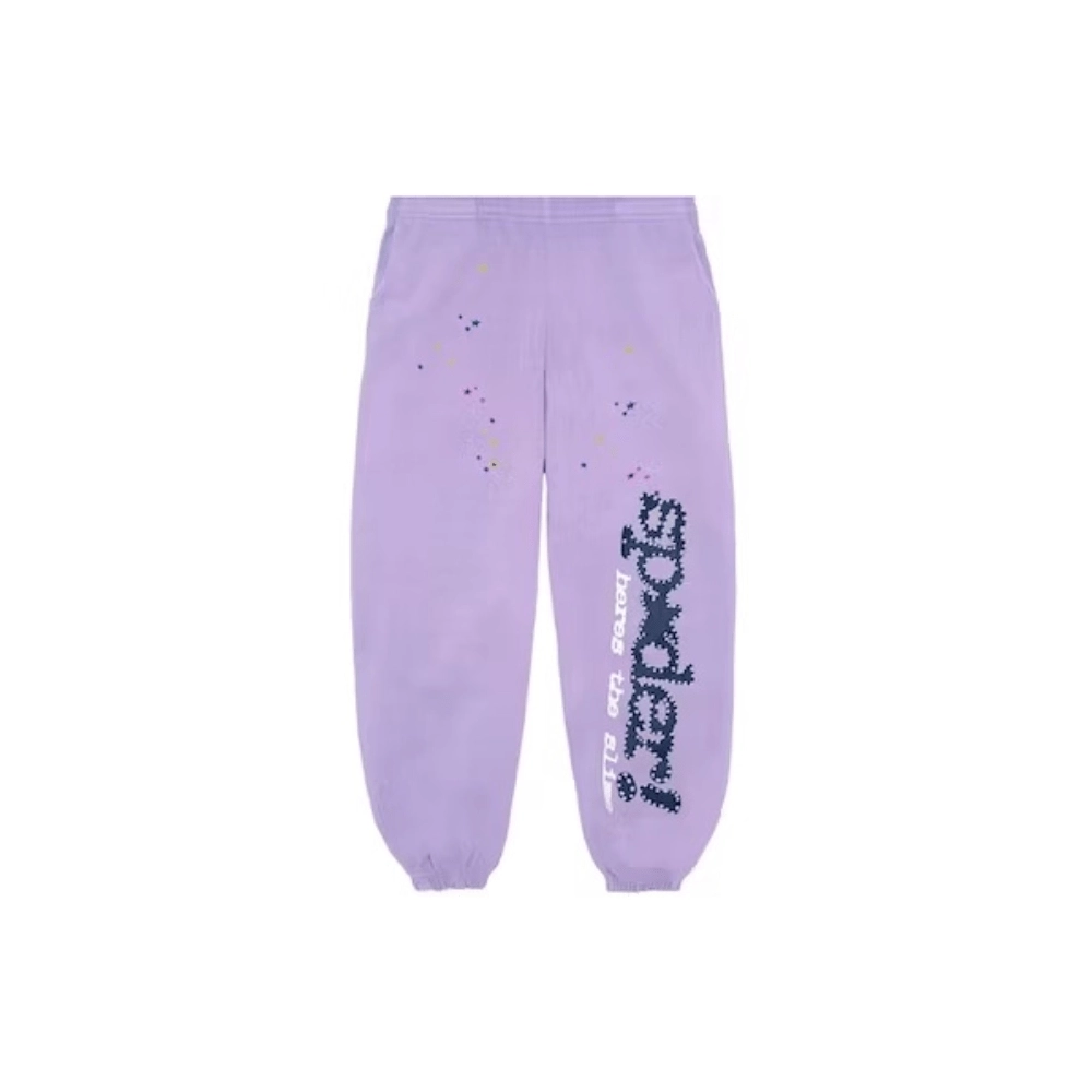 Sp5der Acai Sweatpant Purple,Sp5der Sweatpants,CASUAL PANTS,Clothing