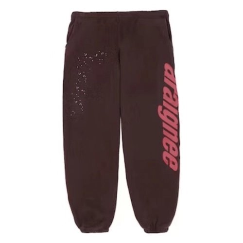 Sp5der Araignee Sweatpants Brown,Sp5der Sweatpants,CASUAL PANTS,Clothing