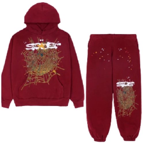 Red Sp5der Worldwide Tracksuit,Sp5der Tracksuit,SUIT,Clothing