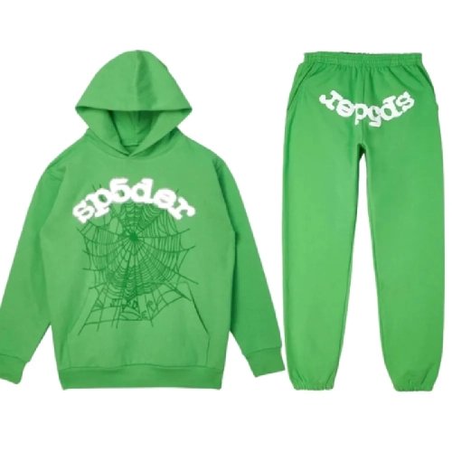 Spider Web Worldwide Green Sp5der Tracksuit,Sp5der Tracksuit,SUIT,Clothing